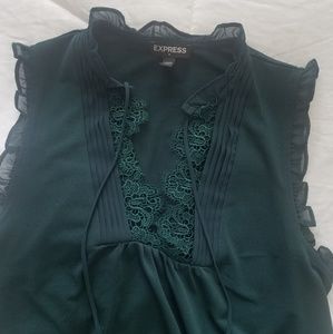 express green sleeveless blouse